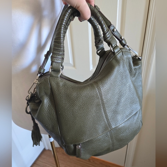 Sanctuary shoulder olive leather bag - Picture 11 of 13